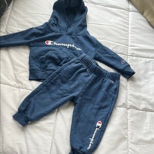 Champion Kids Blue Hoodie and Joggers Set 12M